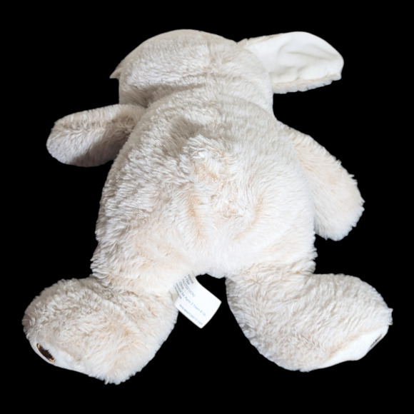 Easter Bunny Fuzzy Plushie Stuffed Animal With Bow - Picture 6 of 7